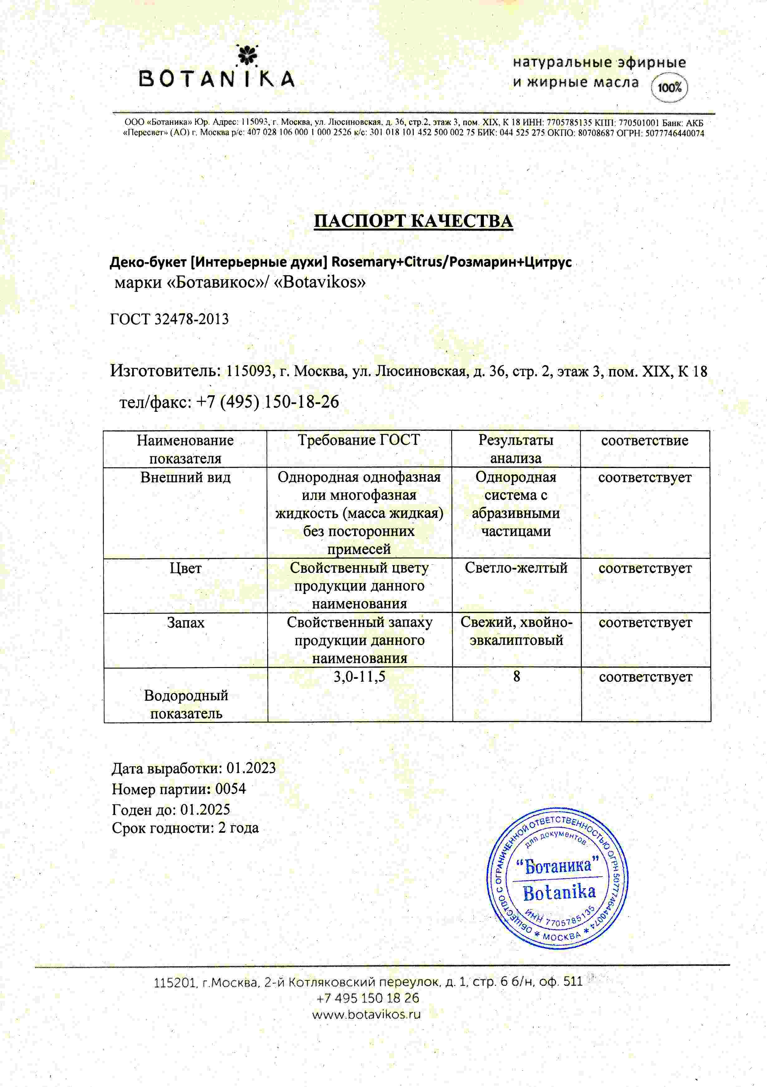 Паспорт №012023